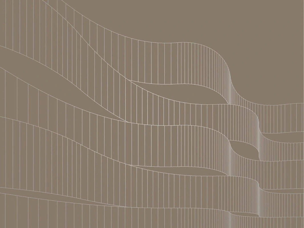 Фотообои на стену - графика, с серебром, ленты, темно коричневая, темная