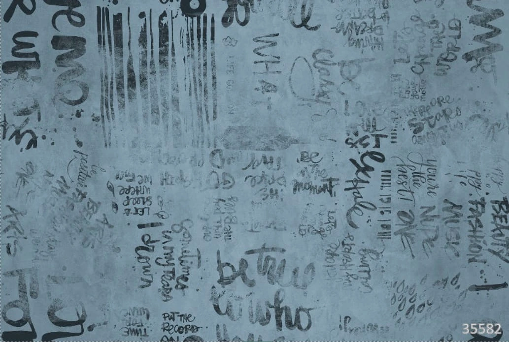 Фотообои и фрески на стену - абстракция, абстрактные, абстракция на стену, черно-синяя, слова, буквы