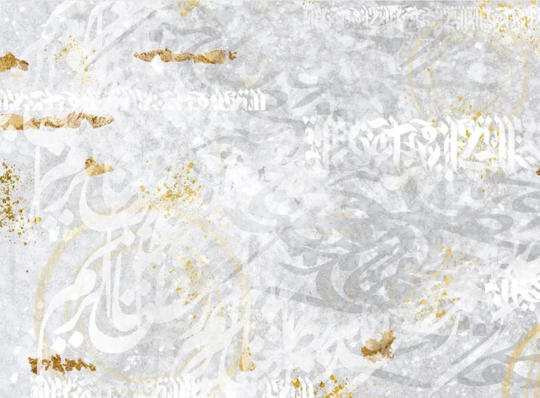 Фотообои на стену - абстракция, абстрактные, абстракция на стену, бело-серые, с коричневым, слова, иероглифы