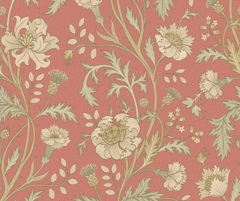 Фотообои на стену - минимализм, узоры, с цветами, розовая, бежево-розовая