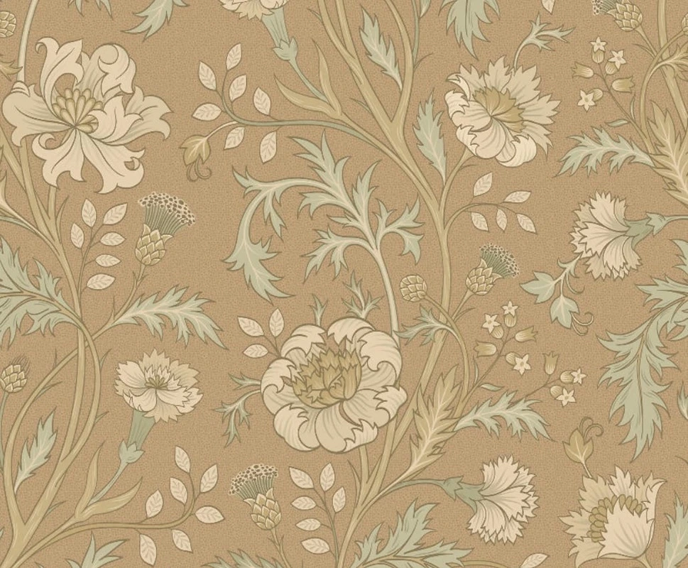 Фотообои на стену - минимализм, узоры, с цветами, с листьями, бежевая, бежевые, темно бежевая, светло коричневая