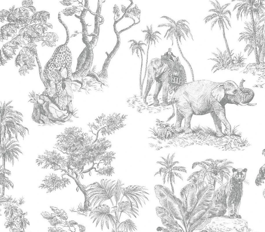 Фотообои и фрески на стену - графика, итальянские животные, черные обои животные, большие обои животные, лучшие обои животных, черно-белые, на белом фоне