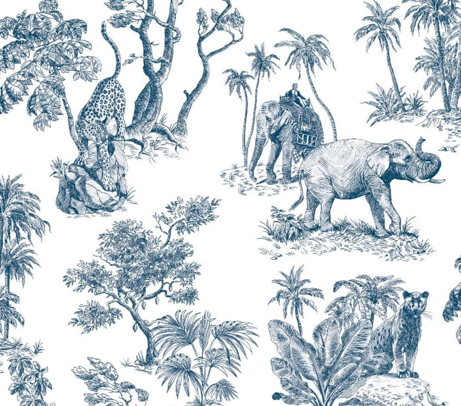 Фотообои на стену - графика, живые обои животные, обои природа животные, мир животных обои, красивые обои с животными, фото животных на обои, синий, синие, серо-синие