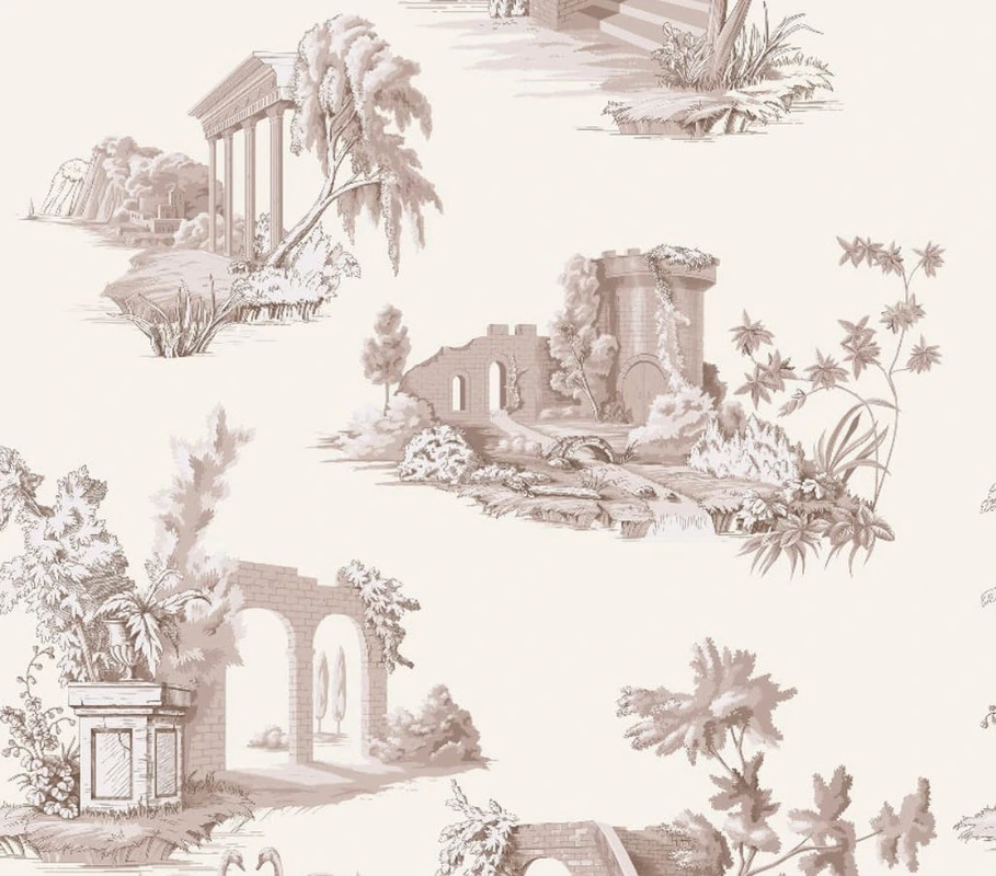 Фотообои и фрески на стену - графика, нежная, бежевые, светло бежевая, античные, самые древние, древних храмов, на кремовом фоне