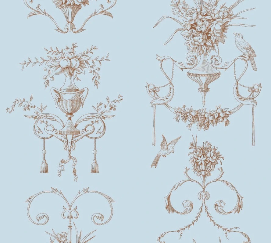 Фотообои на стену - графика, узор, узоры, голубая, бежевая графика, рисунок