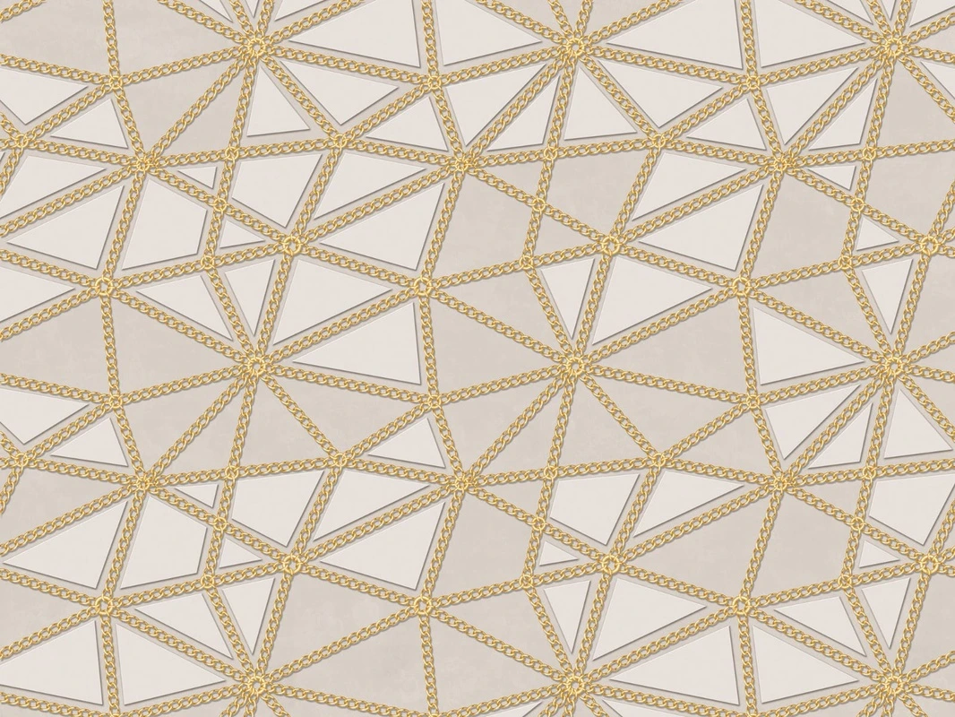 Фотообои на стену - графика, цепи, золотые, желтые, узоры, узор