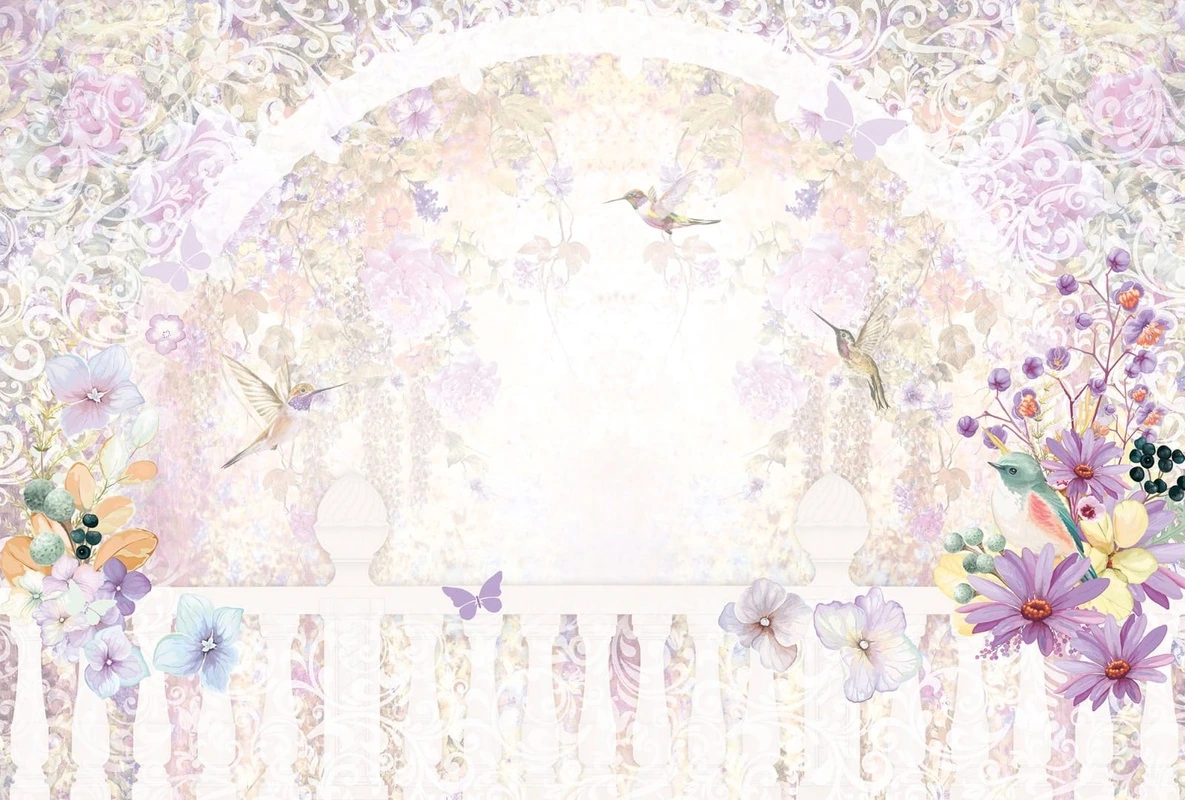 Фотообои на стену - цветы, светлые, пастельные цвета