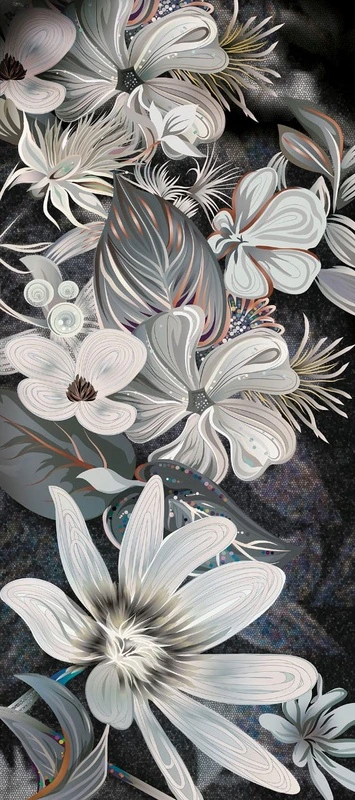 Фотообои на стену - цветы, белые