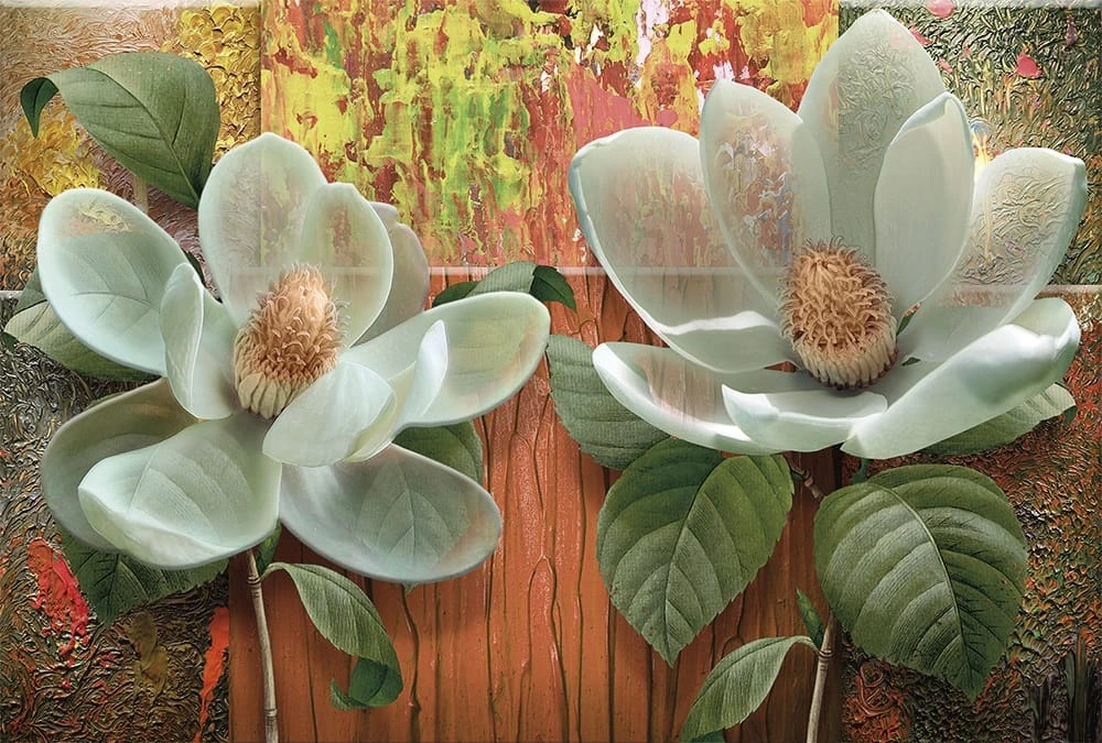 Фотообои на стену - цветы, магнолии