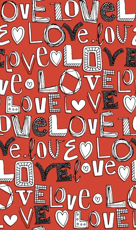 Фотообои на стену - графика, текст, красная