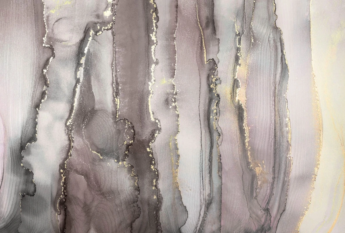Фотообои на стену - флюиды, серо-коричневая, вертикальные, с золотом