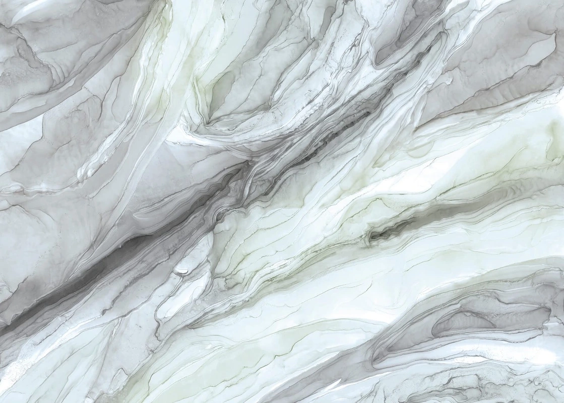 Фотообои на стену - флюиды, бело-серая, разводы