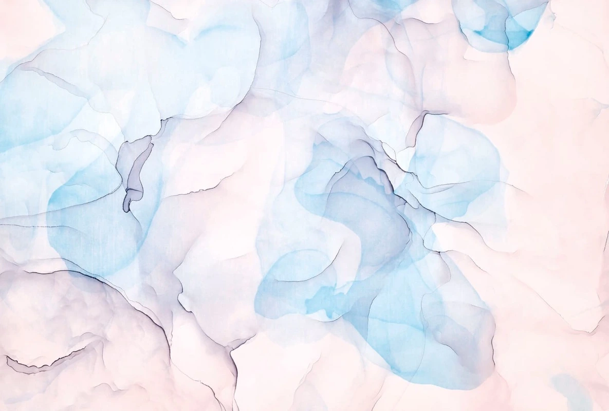 Фотообои на стену - флюиды, светло голубая, светло розовая