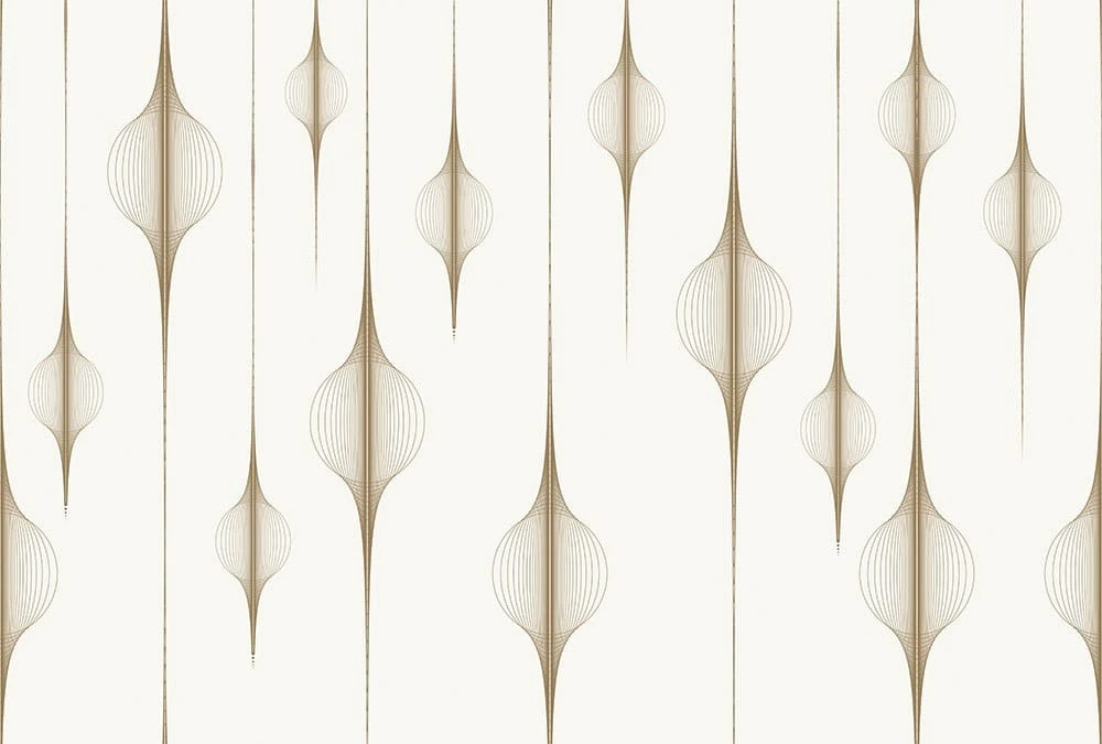 Фотообои на стену - графика, бежевые, линии, светлые, круги, вертикальные