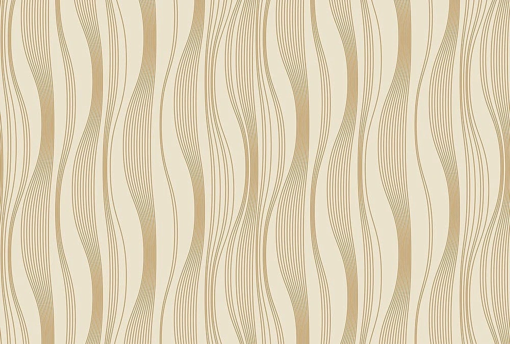 Фотообои на стену - графика, золотые линии, вертикальные, волнистые, волны, светлые, бежевые, кремовая