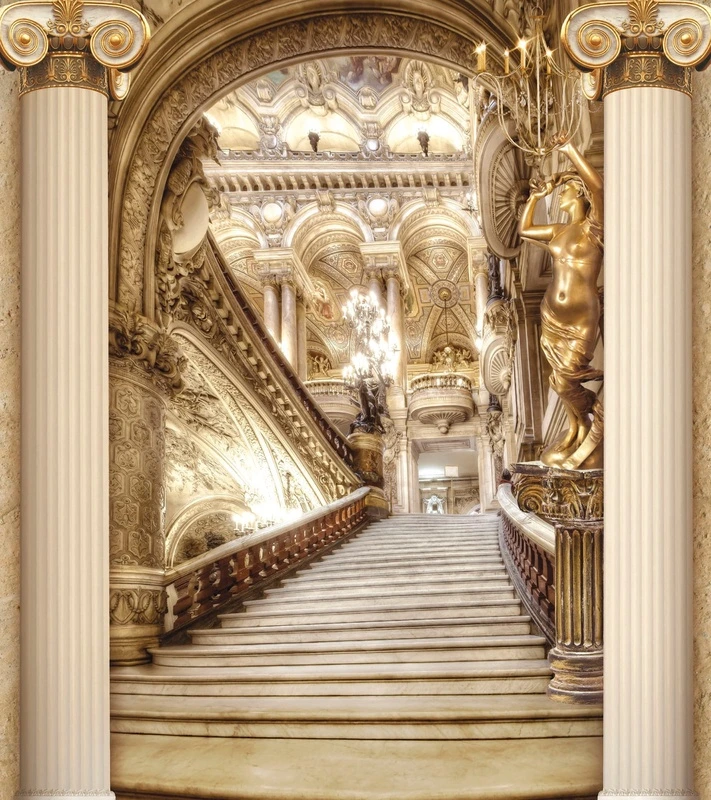 Фотообои на стену - классика, архитектура, лестница, дворец, колонны