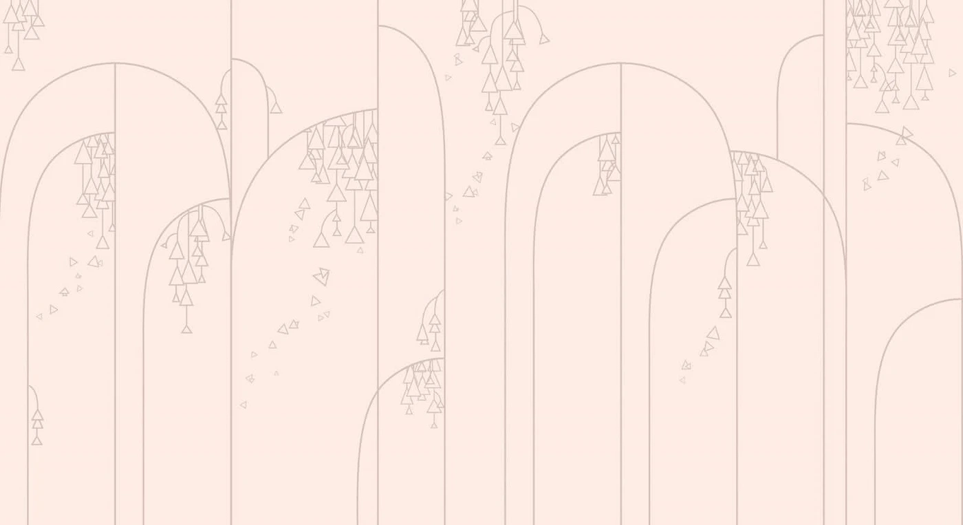 Фотообои на стену - графика, персиковая, линии,  вертикальные