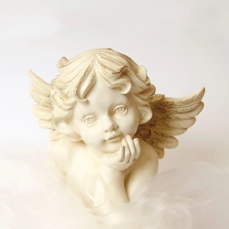 Фотообои на стену - живопись, ангел, скульптура ангела, белый, скульптура