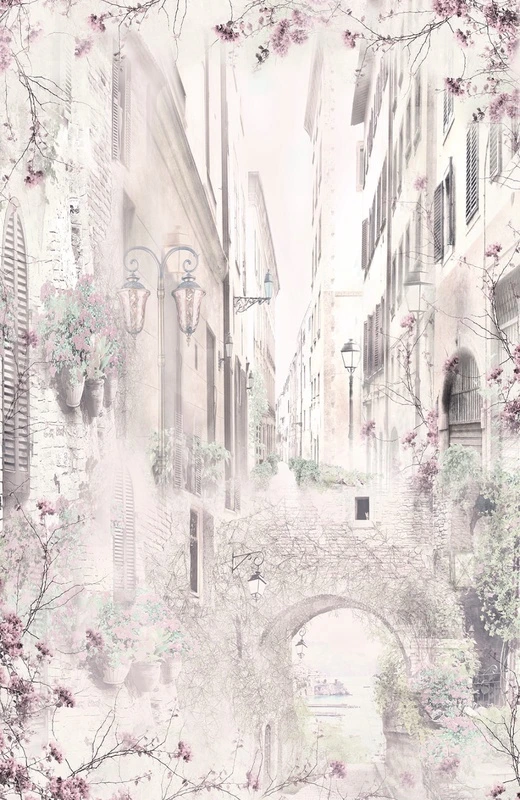 Фотообои и фрески на стену - в стиле прованс, светлый прованс, вертикальные, улица, расширяющие пространство