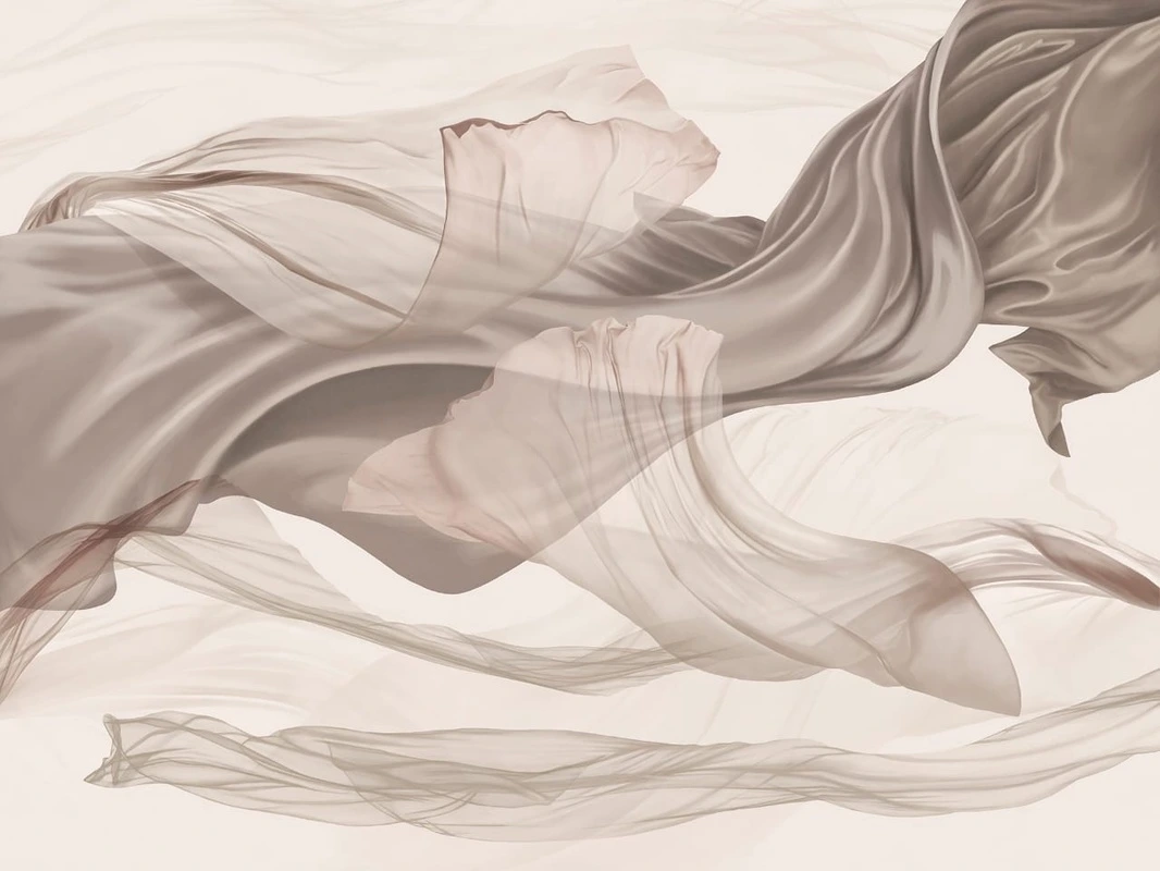 Фотообои и фрески на стену - графика, вуаль, бежевые, бежевая