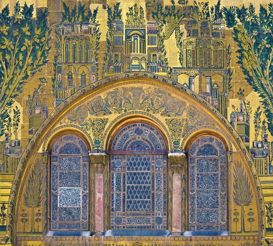 Фотообои и фрески на стену - в гостиницу, восточные, в ресторан, желтые