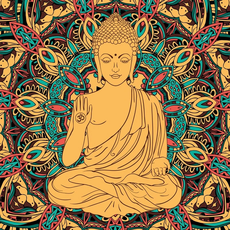 Фотообои и фрески на стену - в гостиницу, восточные, индийские, желтая, песочная