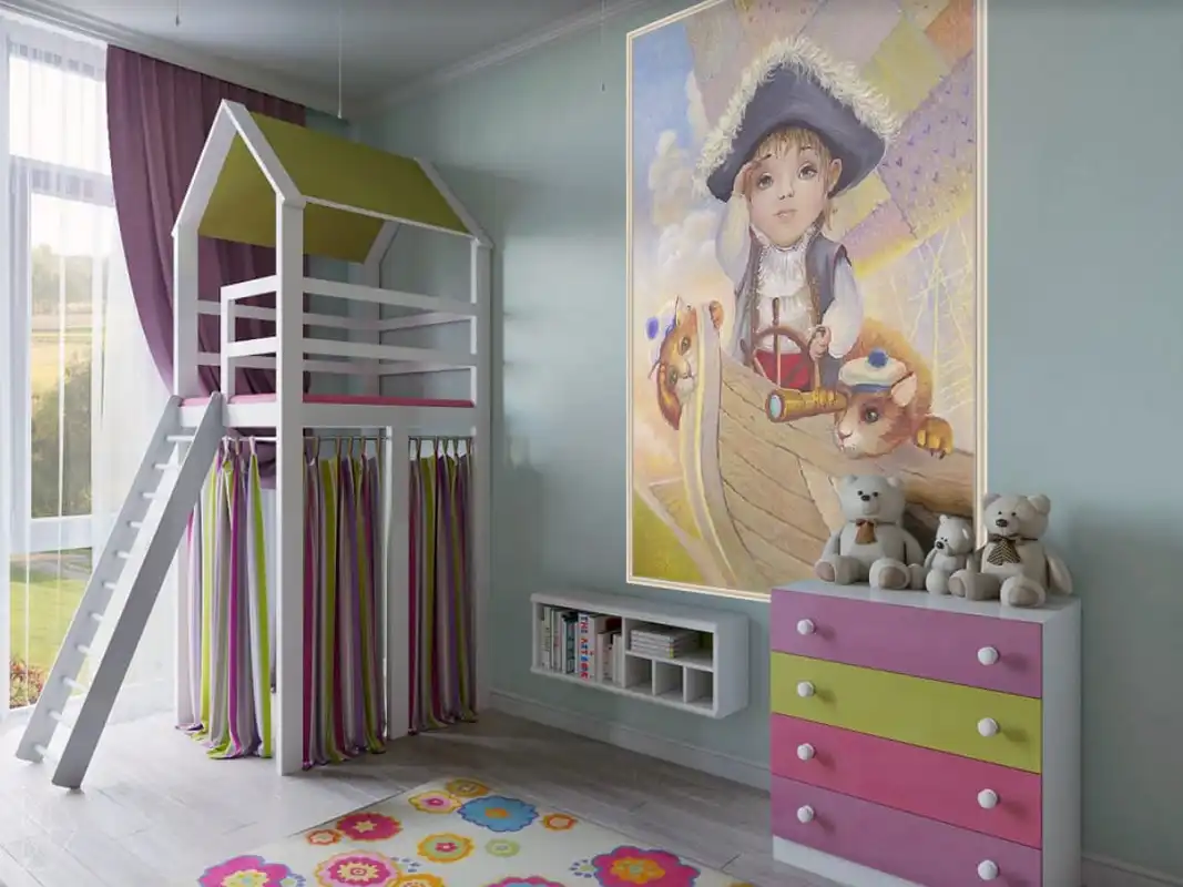 Фотообои и фрески на стену - живопись, квадратные, в детскую комнату, небольшие, картины