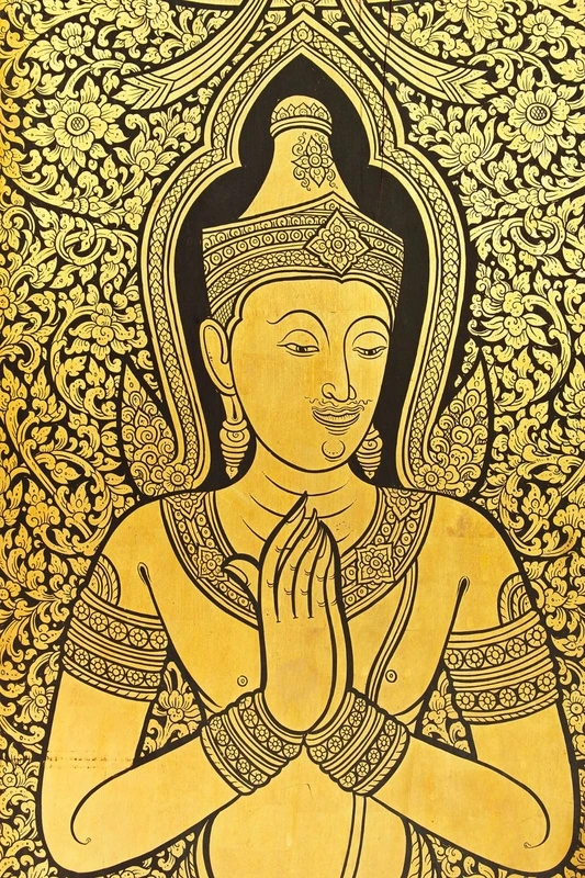 Фотообои и фрески на стену - в гостиницу, восточные, индийские, золотые, черные