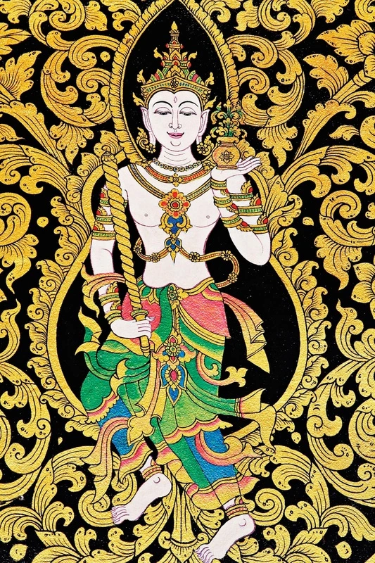 Фотообои и фрески на стену - в гостиницу, восточные, индийские, черно-желтая