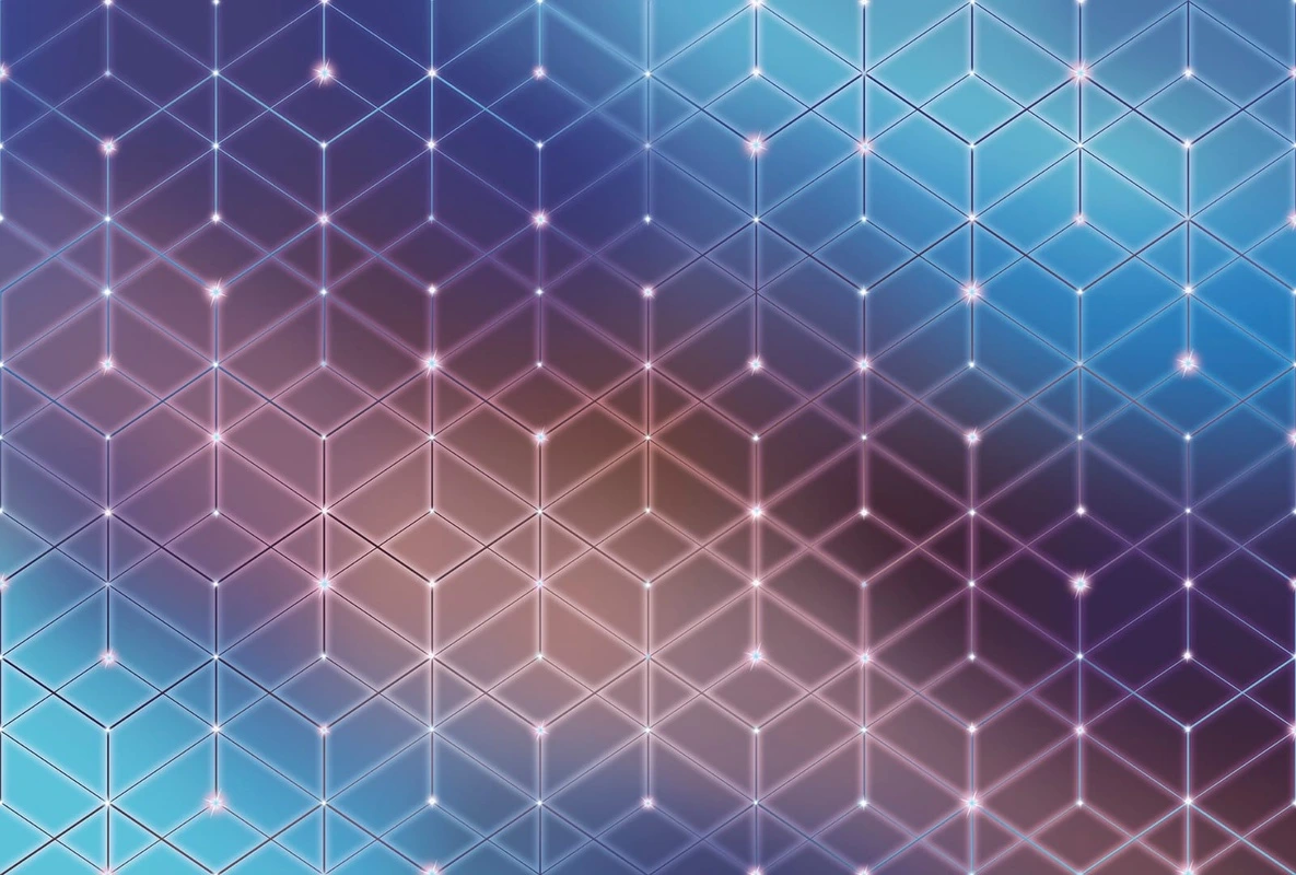 Фотообои на стену - геометрия, синий, фиолетовая