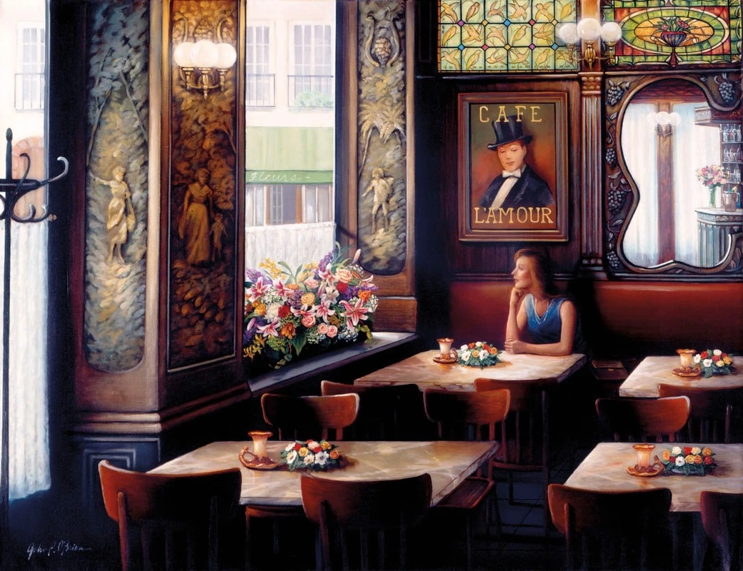 Фотообои и фрески на стену - улочки, кафе, Парижское кафе