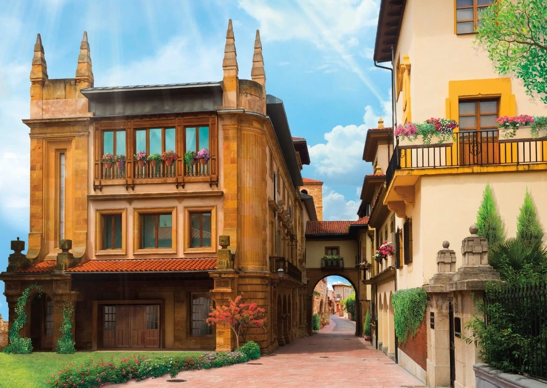 Фотообои и фрески на стену - улочки, европейские, с аркой