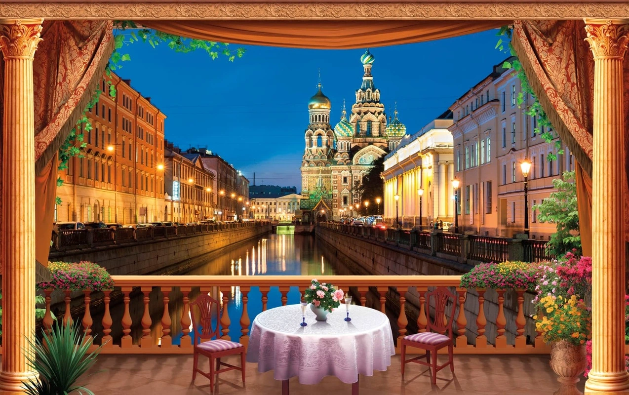 Фотообои и фрески на стену - улочки, город, санкт-петербург