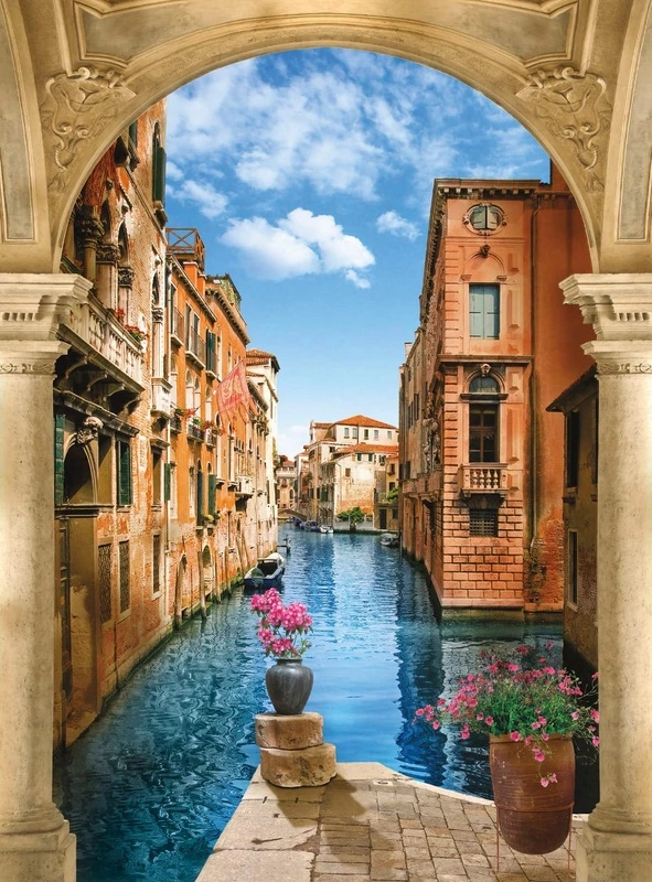 Фотообои и фрески на стену - улочки, европейские, венеция, канал