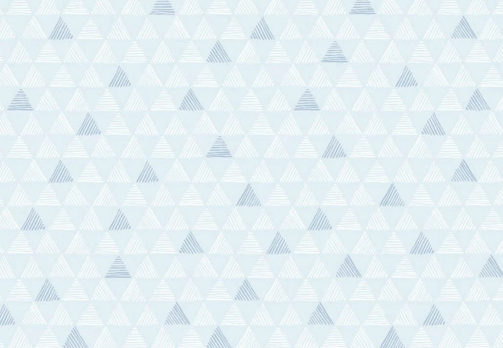 Фотообои и фрески на стену - графика, геометрия, треугольники, голубая