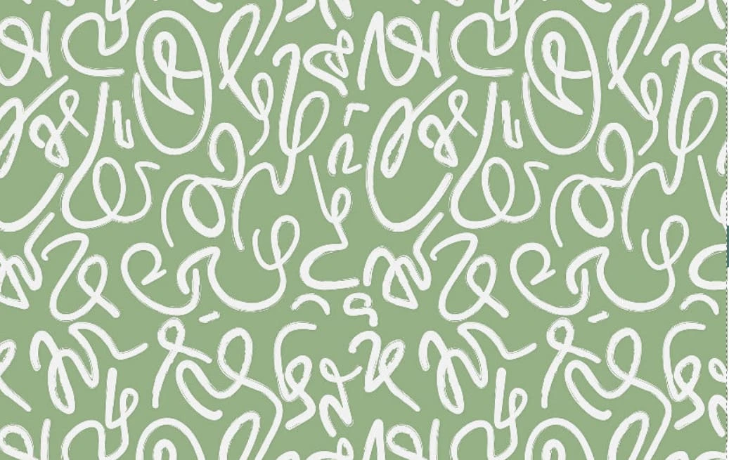 Фотообои на стену - графика, абстракция, бело-зеленая