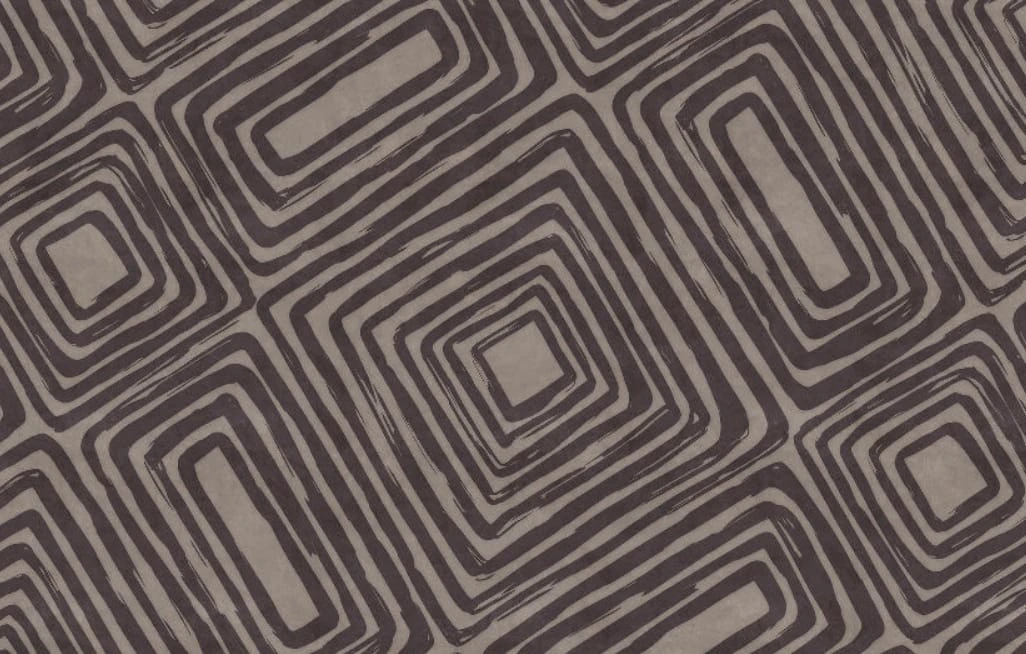Фотообои на стену - графика, геометрия, темно коричневая, узор