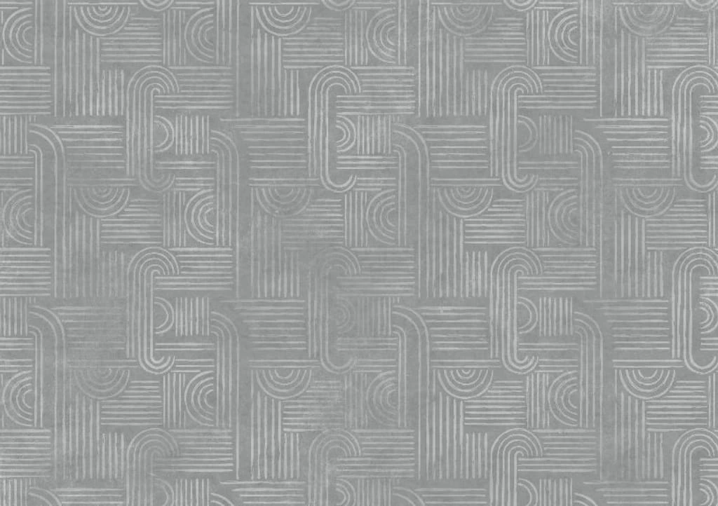 Фотообои и фрески на стену - графика, геометрия, темно серая, белые линии