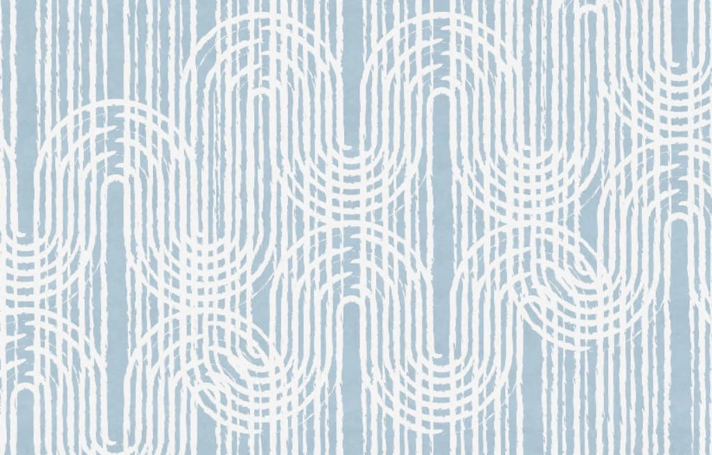 Фотообои и фрески на стену - графика, геометрия, бело-голубая, вертикальные