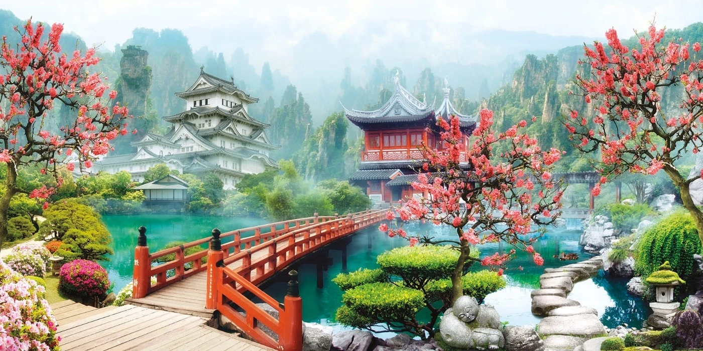 Фотообои на стену - улочки, города, япония, японские