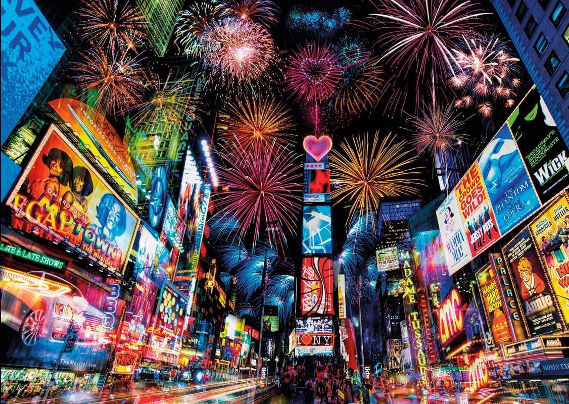 Фотообои и фрески на стену - в офис, города, мегаполис, ночной, разноцветный, яркий.