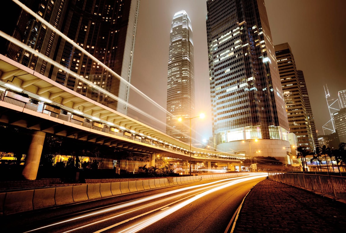 Фотообои и фрески на стену - в офис, город, мегаполис, мост