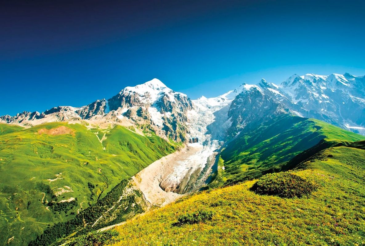 Фотообои и фрески на стену - пейзаж, горы, небо, синее