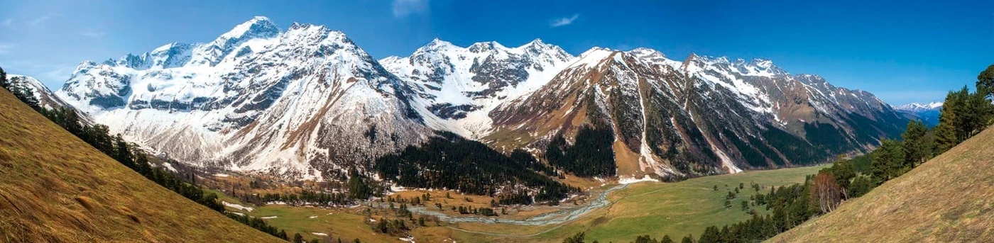 Фотообои и фрески на стену - пейзаж, горы, заснеженные