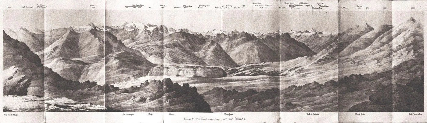 Фотообои и фрески на стену - пейзаж, горы, черно-белые, графика, панели