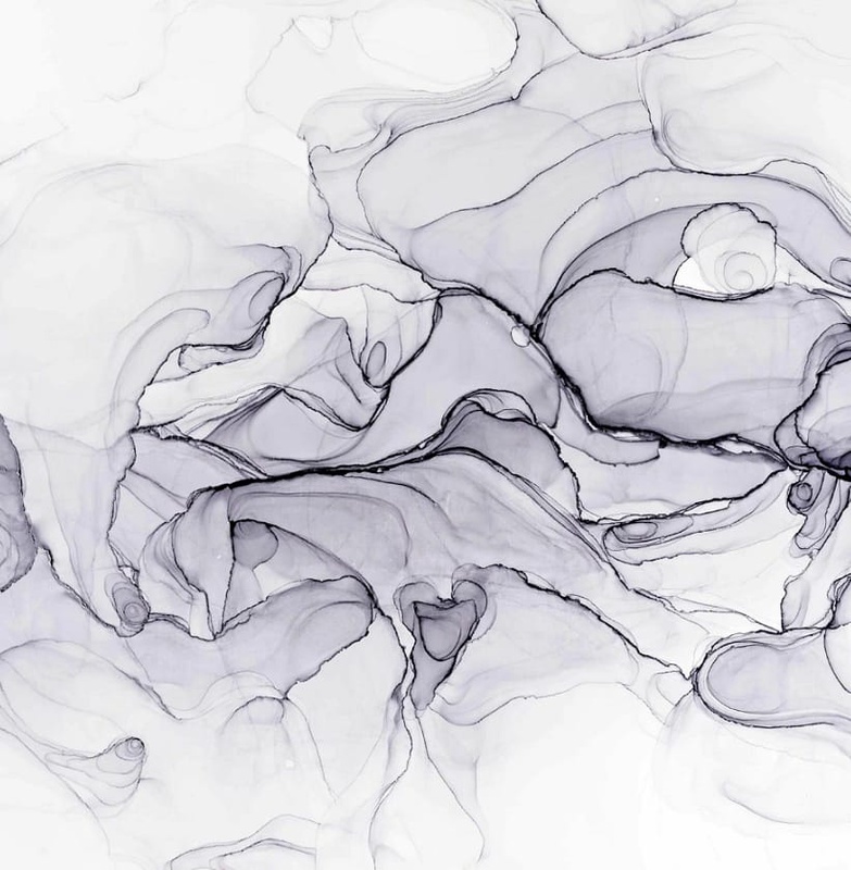 Фотообои на стену - наши работы, флюид графический, сиреневая