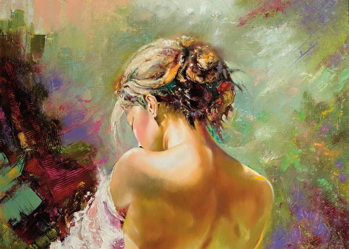 Фотообои и фрески на стену - молодежные, живопись, картины, девушка