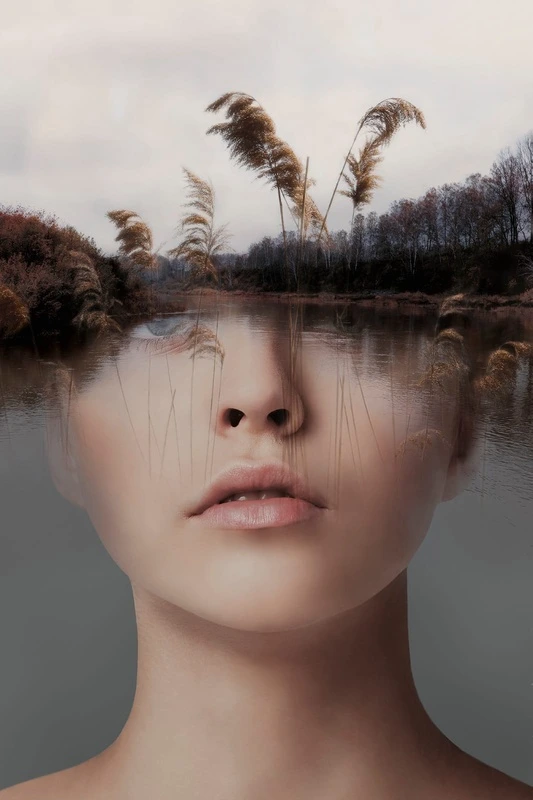 Фотообои и фрески на стену - молодежные, девушка, река