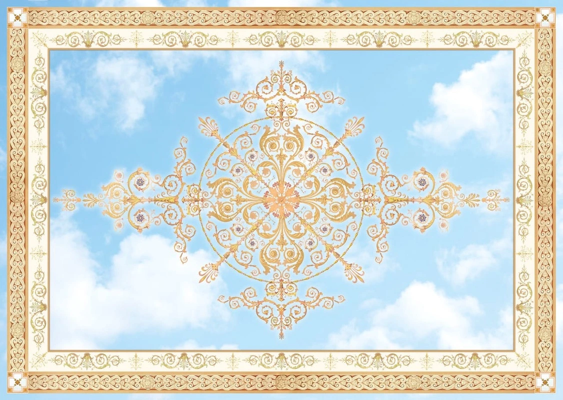 Фотообои на стену - потолок, с узором, небо, облака