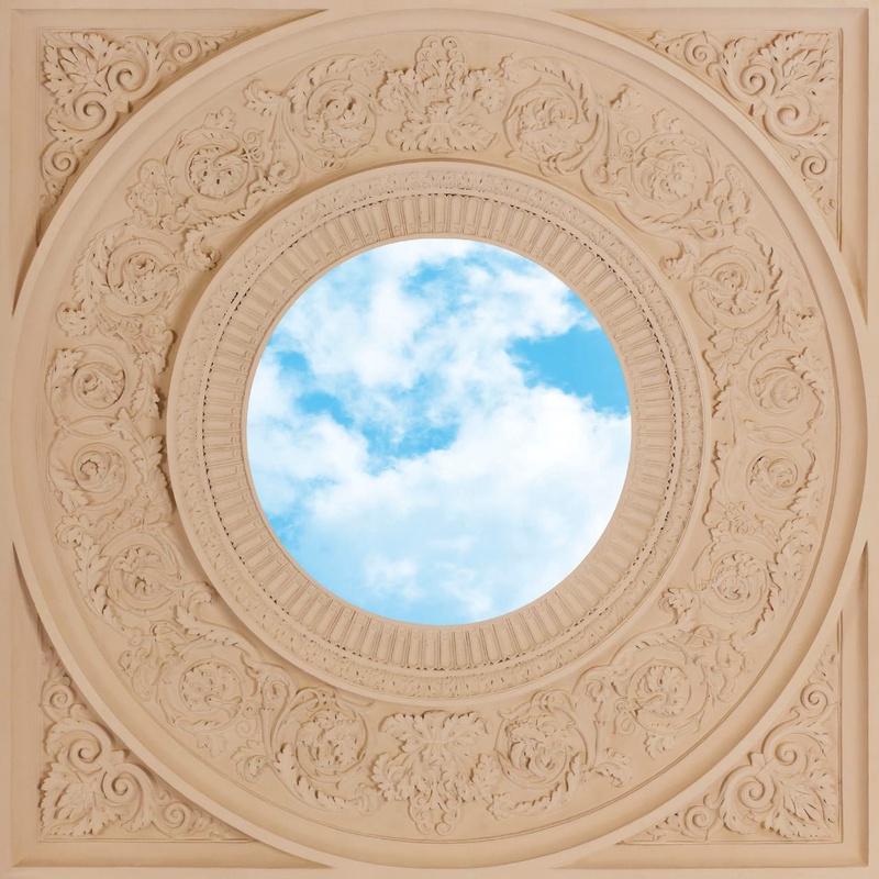 Фотообои и фрески на стену - потолок, круглый, небо